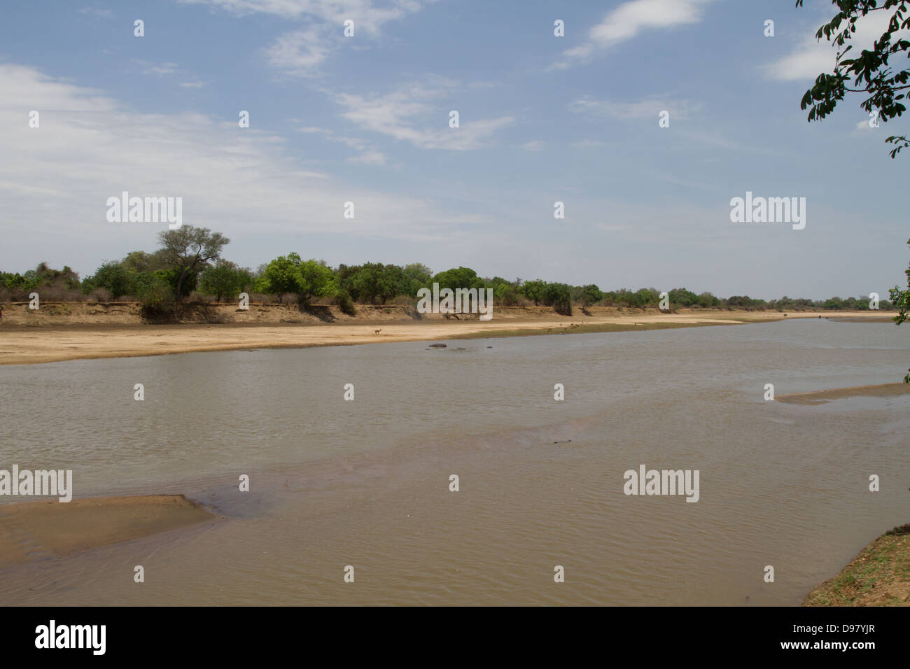 Views over the Luangwa River Stock Photo
