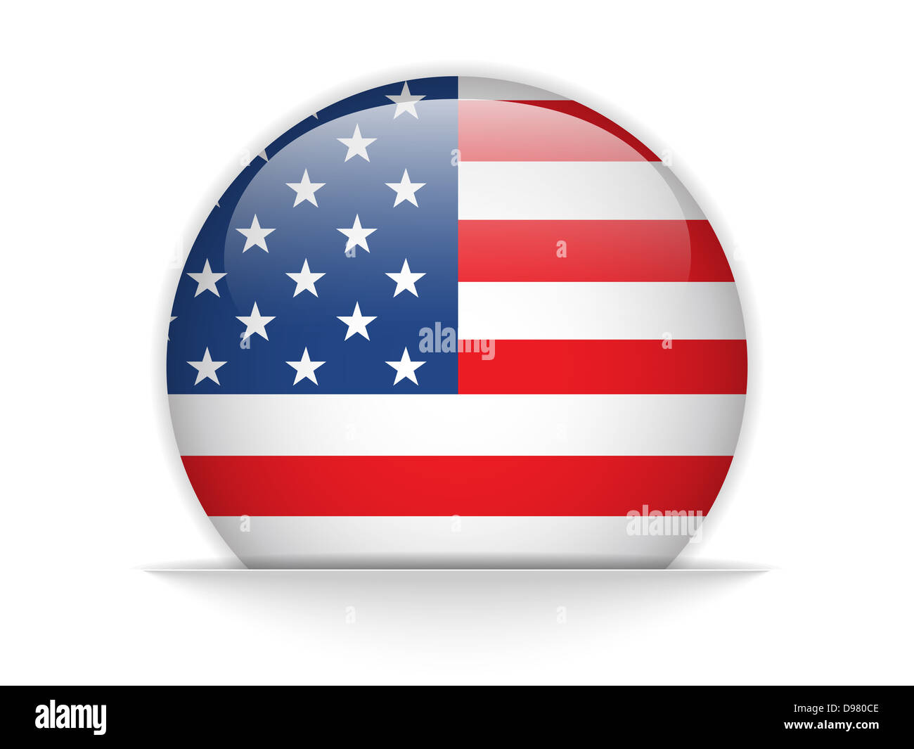 Vector - United States Flag Glossy Button Stock Photo - Alamy