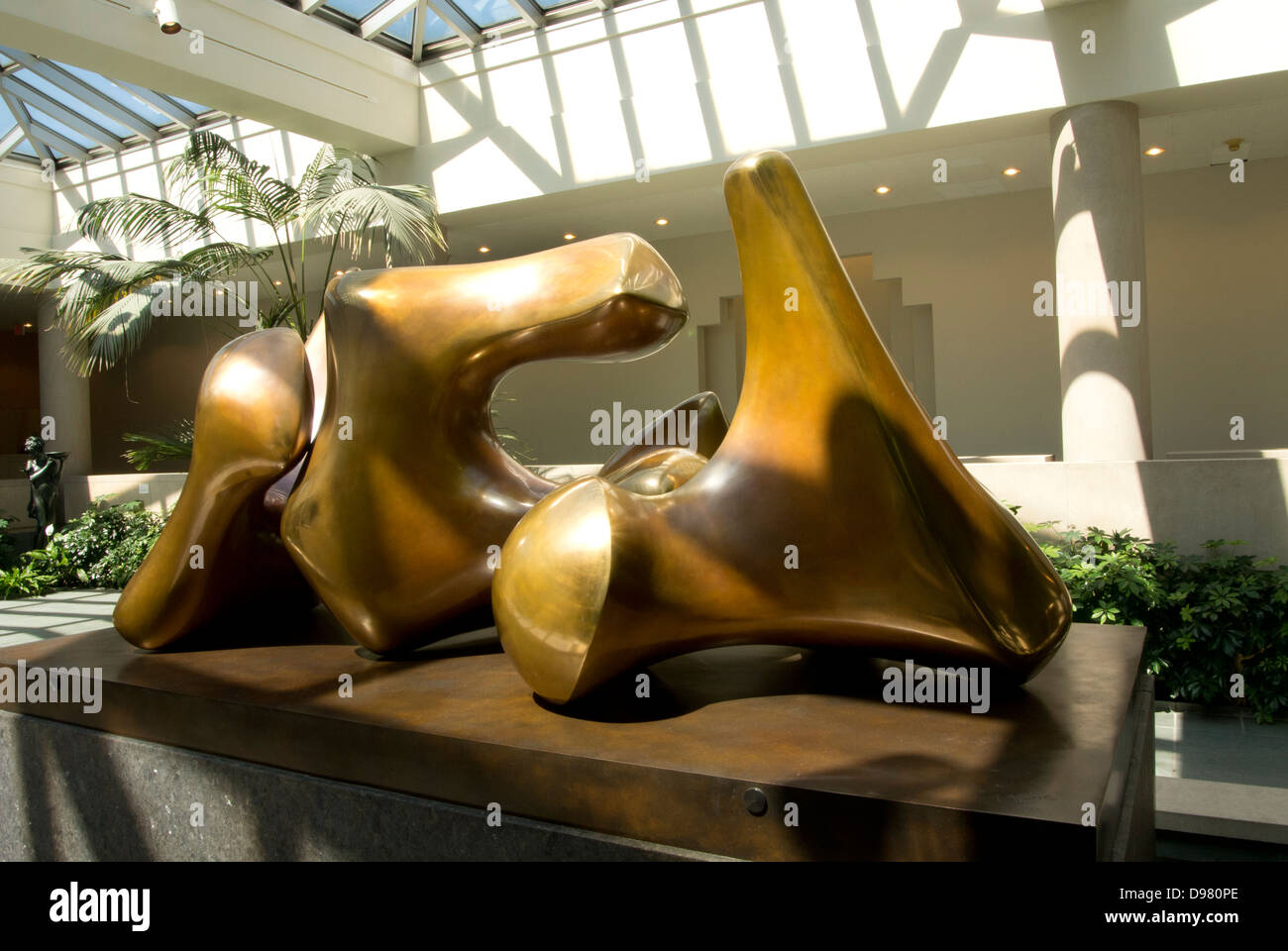 Modern free form sculpture at Memorial Art Gallery, Rochester NY Stock