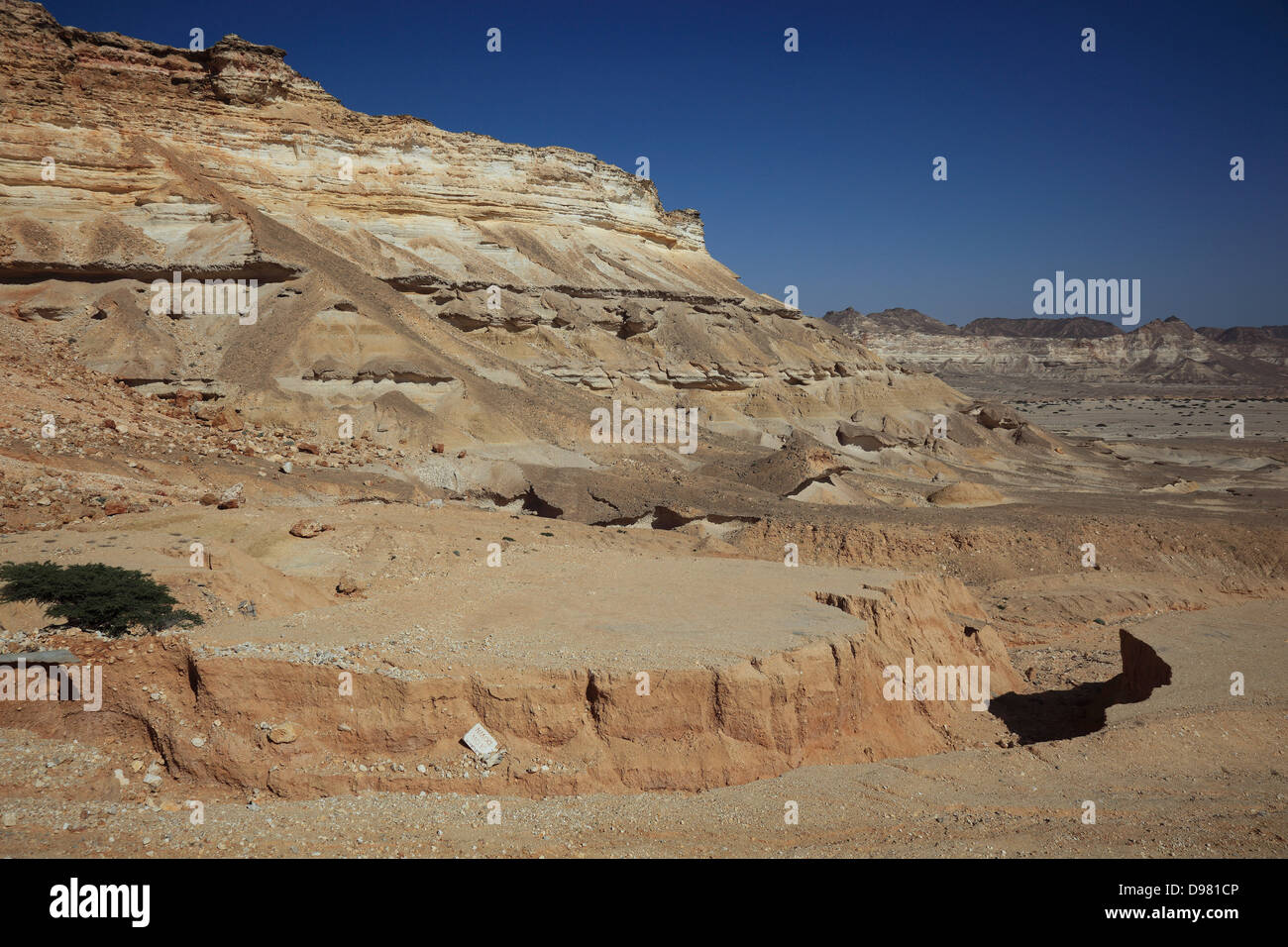 Scenery of the northern Dhofar, Oman Stock Photo