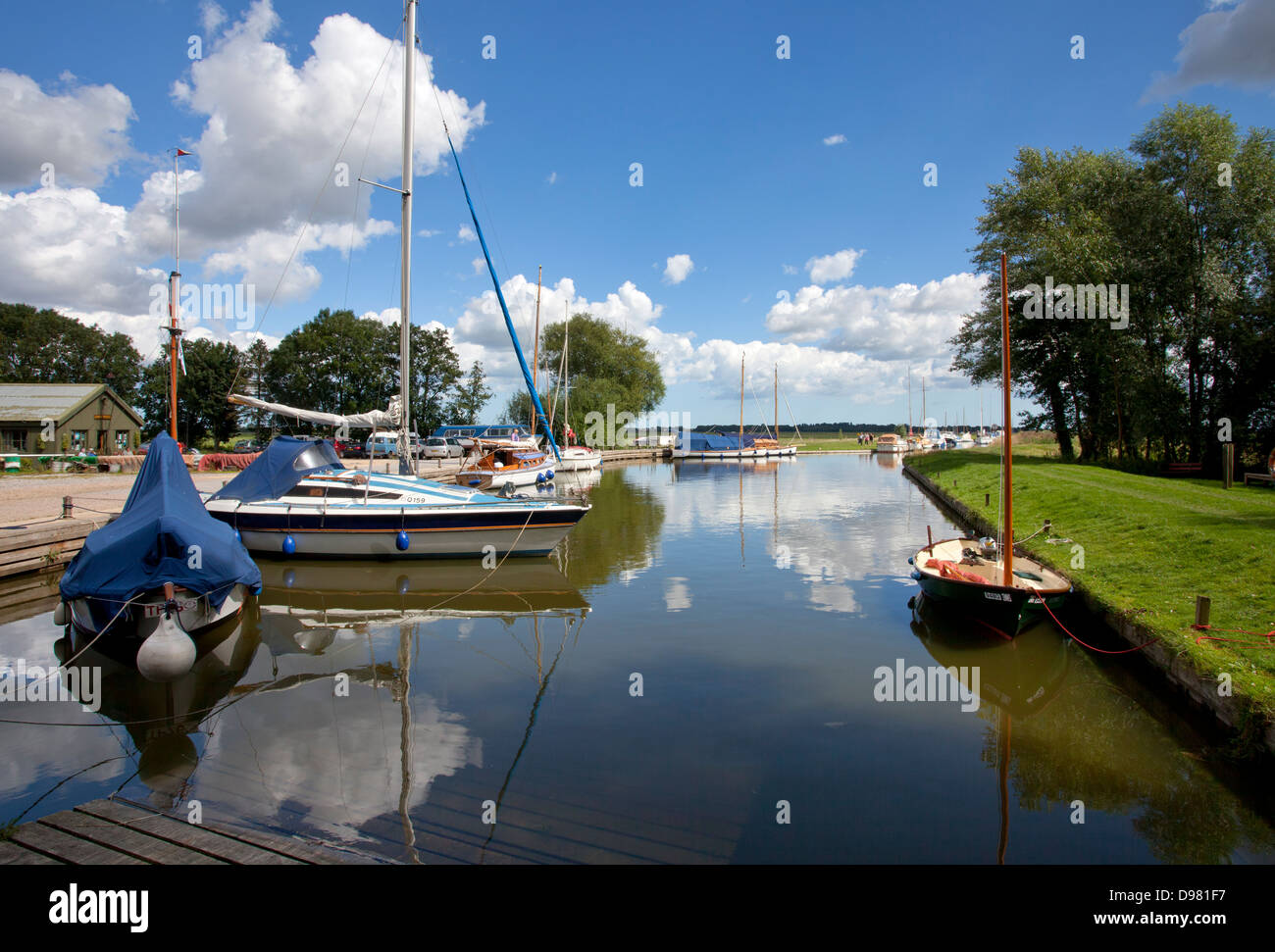 Upton Dyke on a summers day on the Norfolk Broads Stock Photo