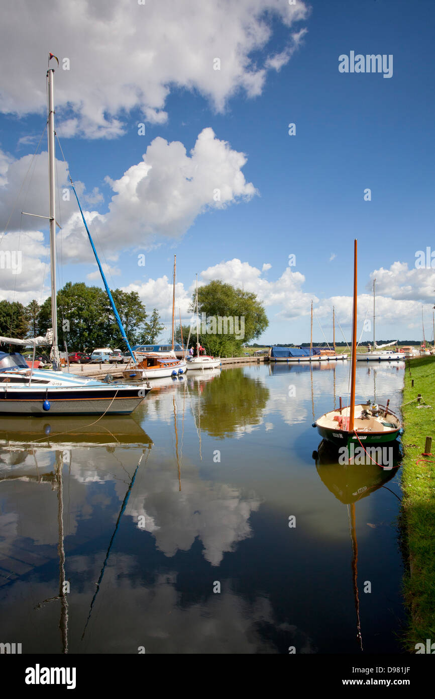Upton Dyke on a summers day on the Norfolk Broads Stock Photo