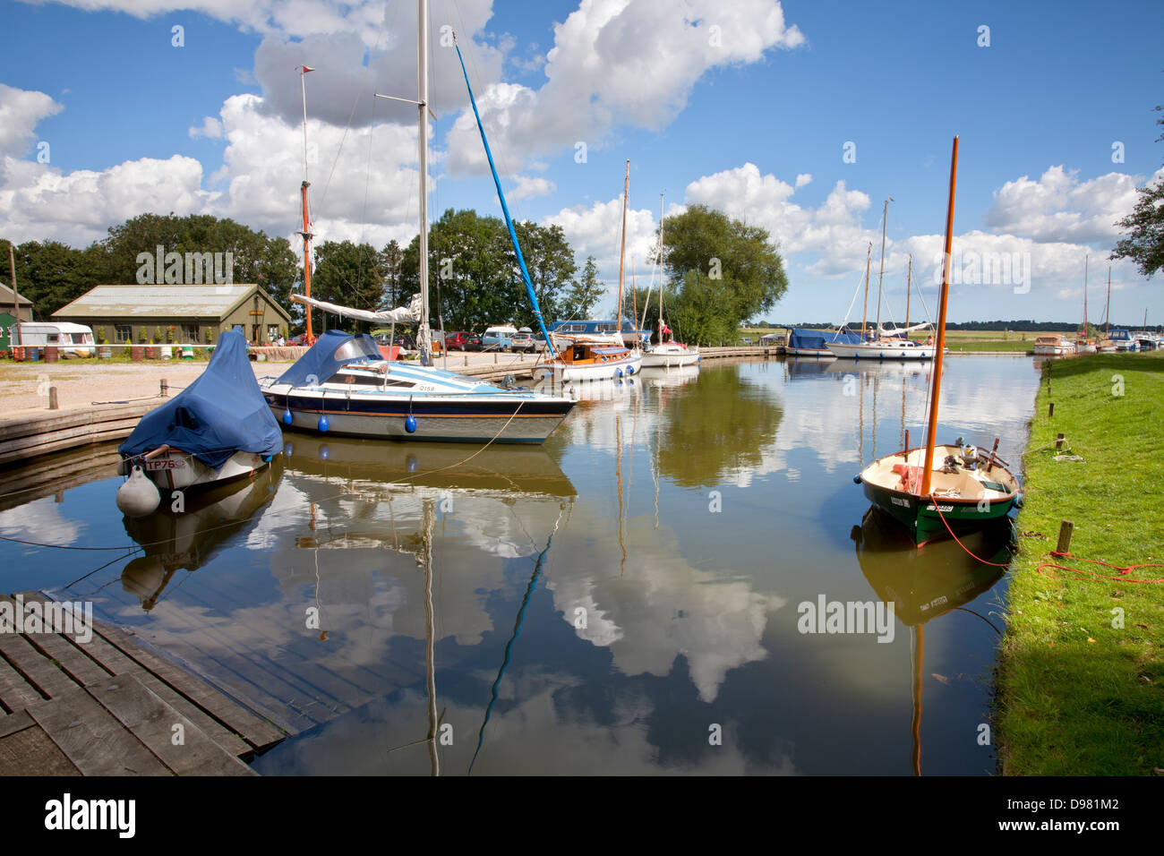 Upton Dyke on a summers day on the Norfolk Broads Stock Photo