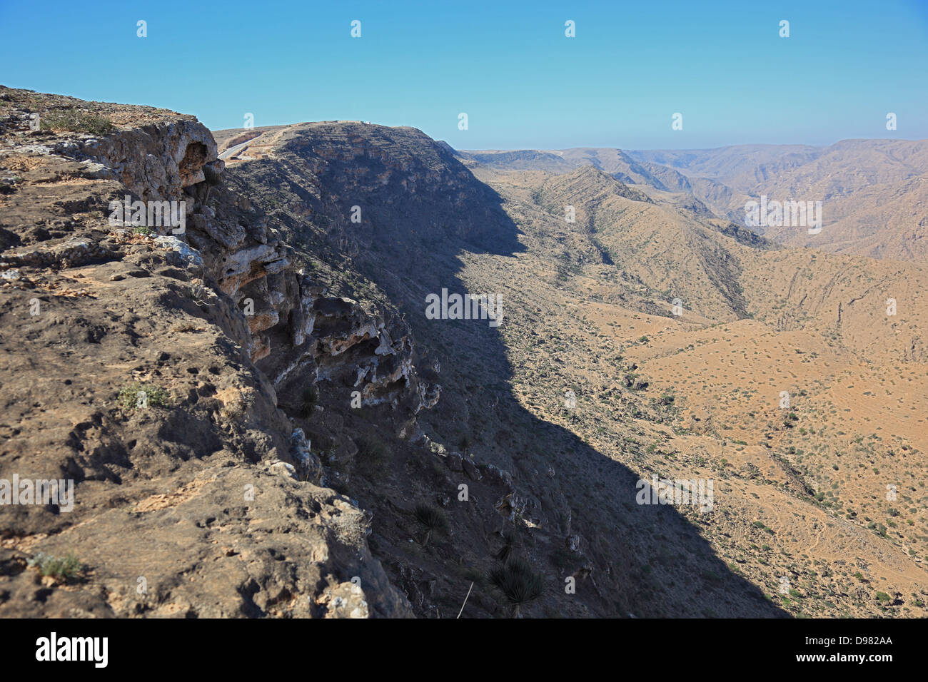 Scenery of the southern Dhofar, Jabal al-Qamar, Oman Stock Photo