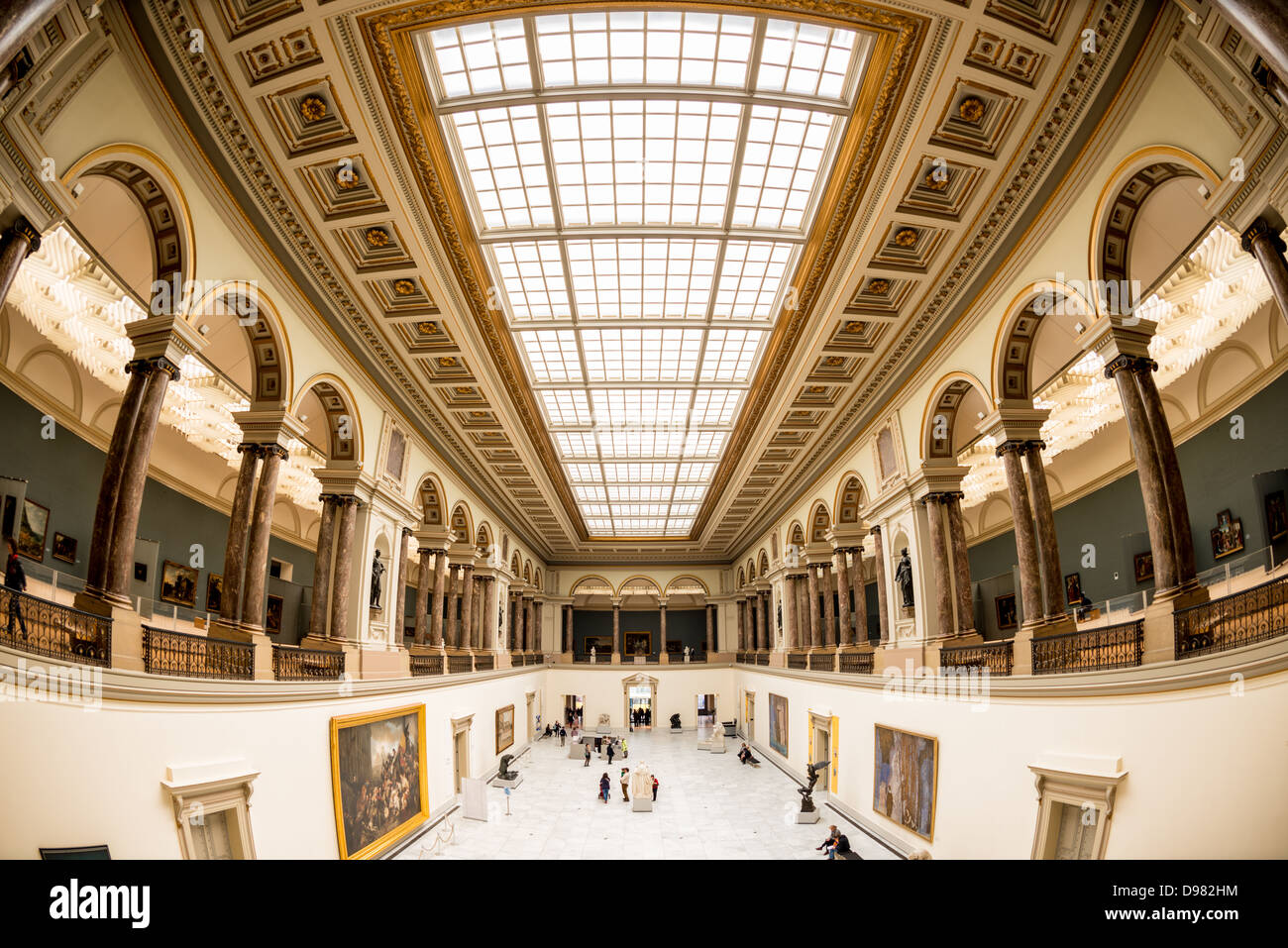 BRUSSELS, Belgium Main hall with skylight ceiling at the Royal Museums of Fine Arts in Belgium