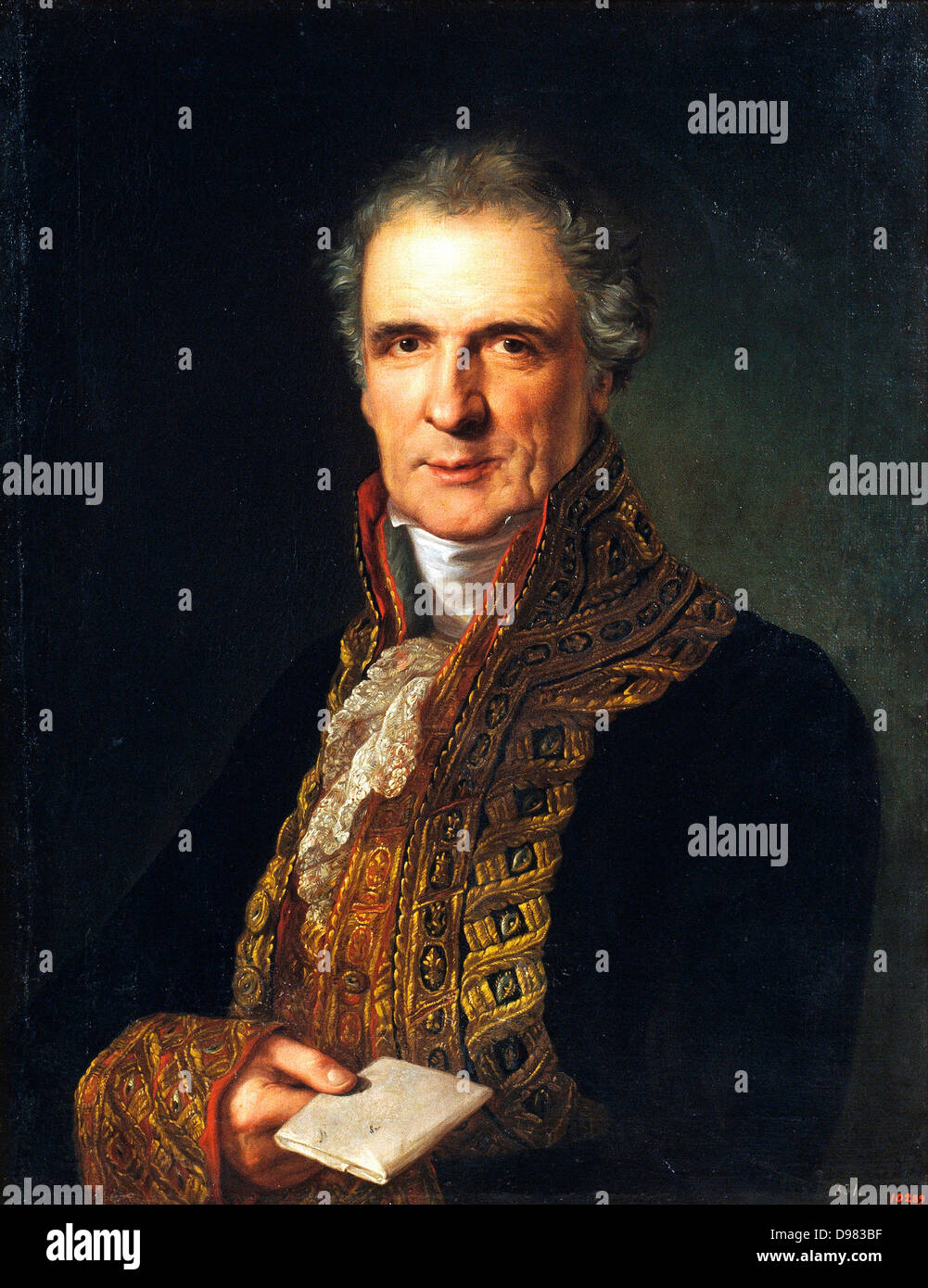 Bernat López Piquer, Portrait of José María Díez de Aznar 1832 Oil on canvas. Museu Nacional d'Art de Catalunya, Barcelona, Spai Stock Photo