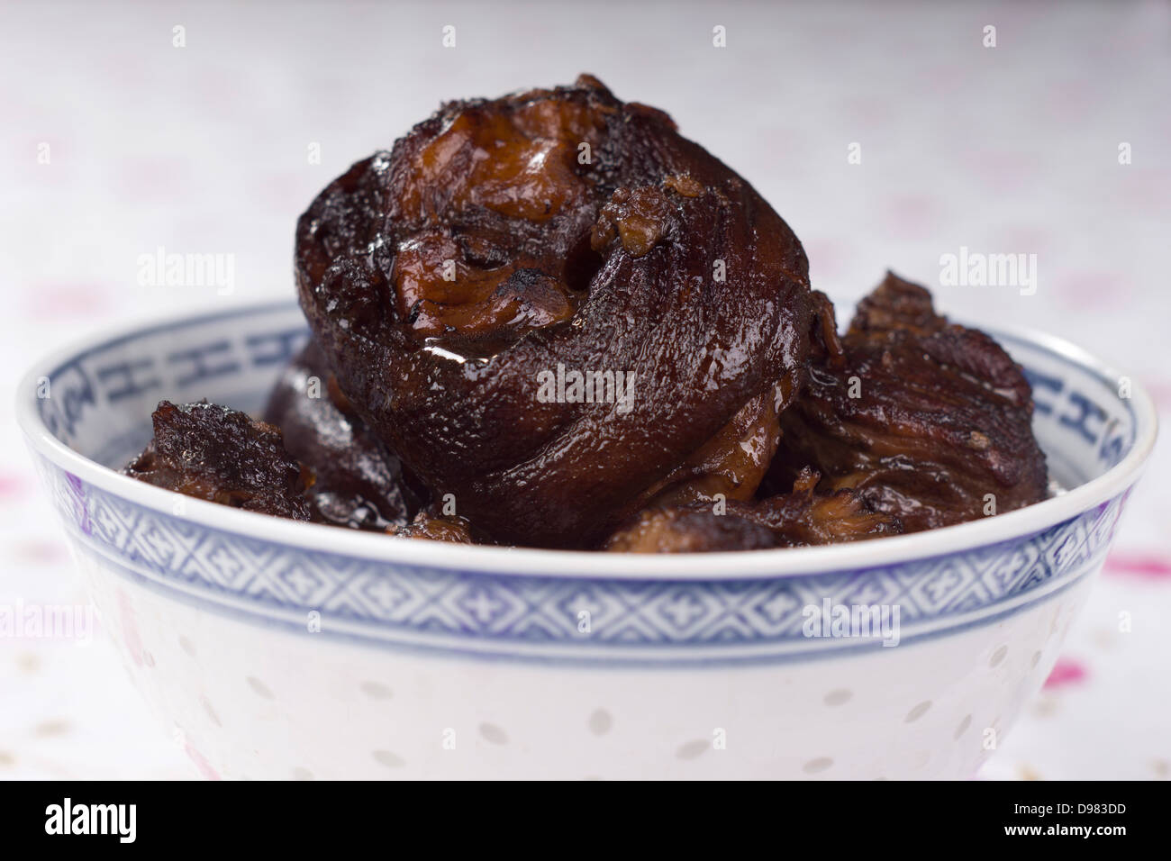 Braised Pork Trotters in Black Soy Sauce Stock Photo Alamy