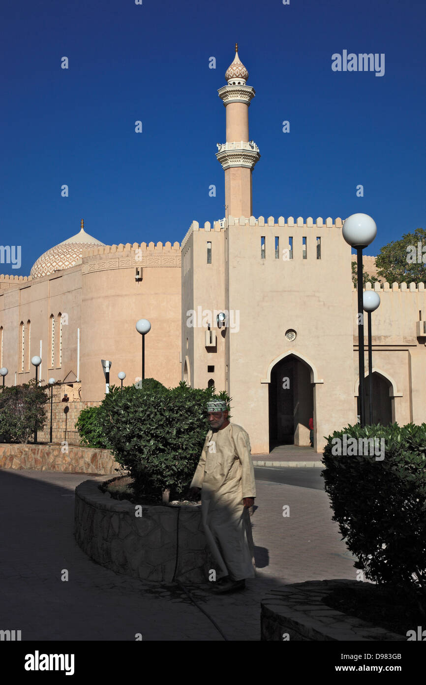 Friday mosque in Nizwa. Nizwa is the centre of the granny's niches of heartland. The oasis town lies with the south edge of the Stock Photo