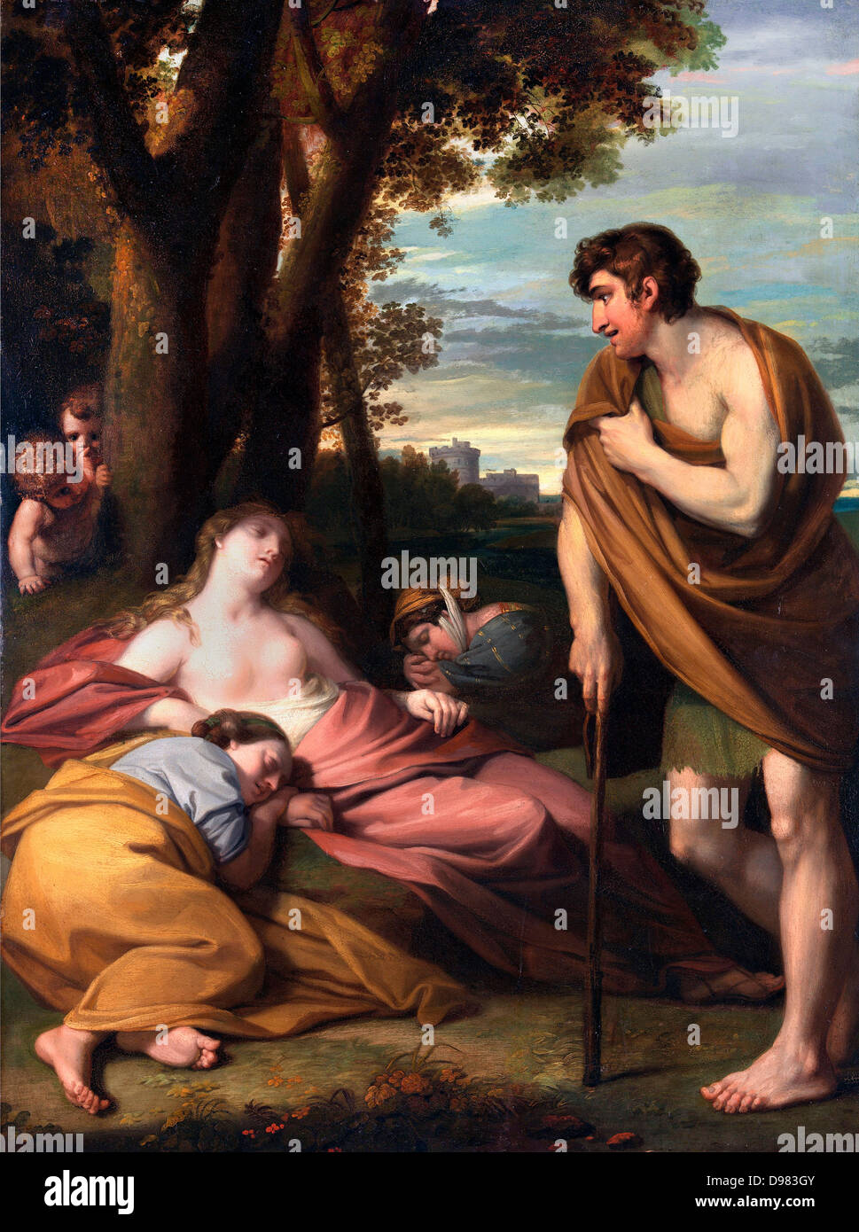 Benjamin West, Cymon and Iphigenia. Circa 1766. Oil on canvas. Yale Center for British Art, New Haven, Connecticut, USA. Stock Photo