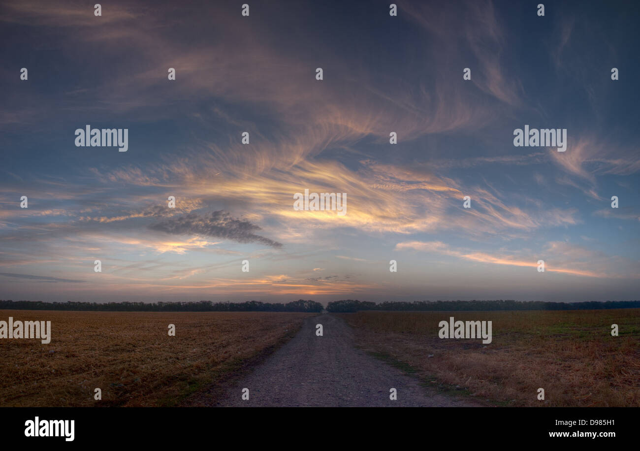 a road in the fields Stock Photo - Alamy