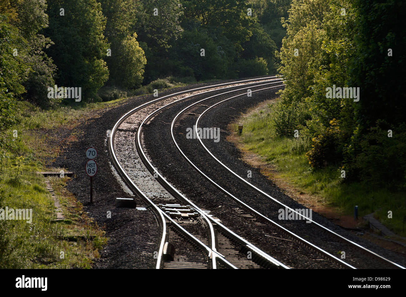 Double railway tracks hires stock photography and images Alamy