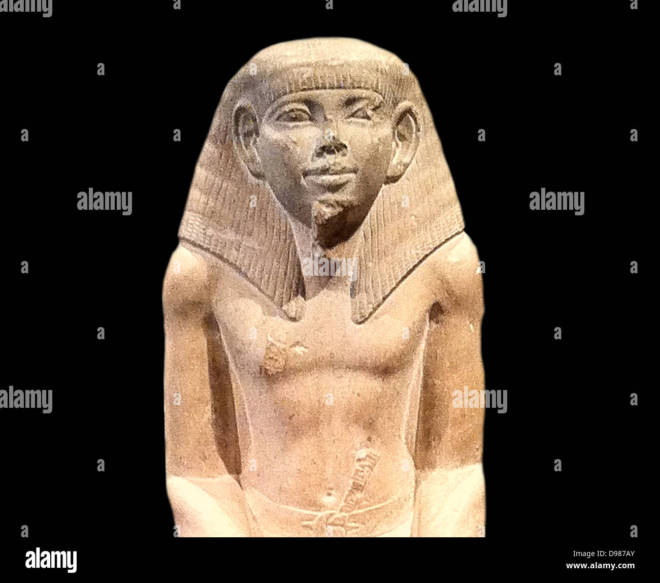 Limestone statue of a steward called Sehetpibreankh. 12th dynasty, Egyptian from the reign of Amememhat II circa 1919-1885 BC Stock Photo