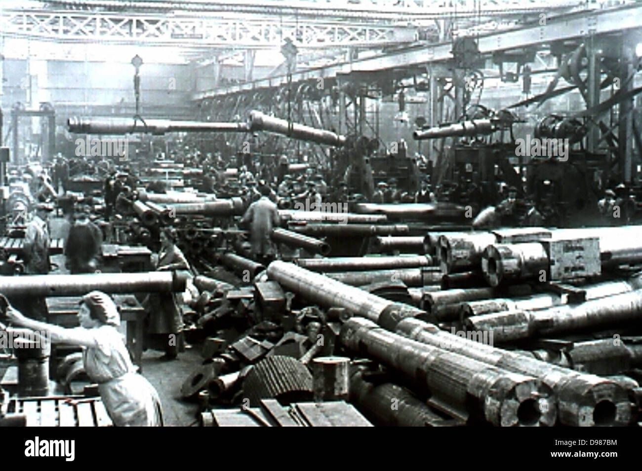 World War 1914-1919: British women working in an armaments factory in Nottingham. Stock Photo