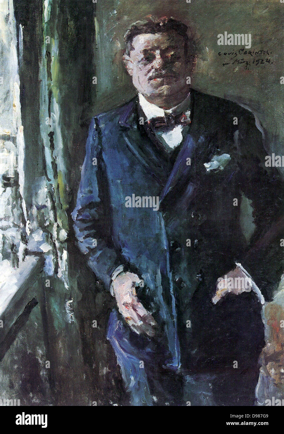 Friedrich Ebert (1871– 925) German politician (SPD). Served as Chancellor of Germany and its first President during the Weimar period. Painted by Lovis Corinth (1858-1925), 1924. Stock Photo