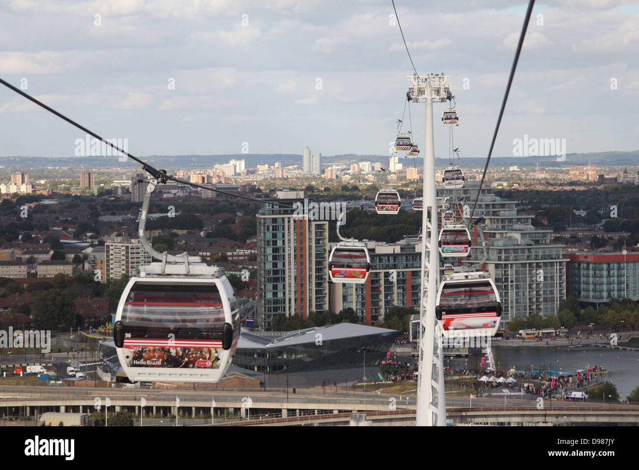 Emirates Air Line Cable Car Stock Photo - Alamy
