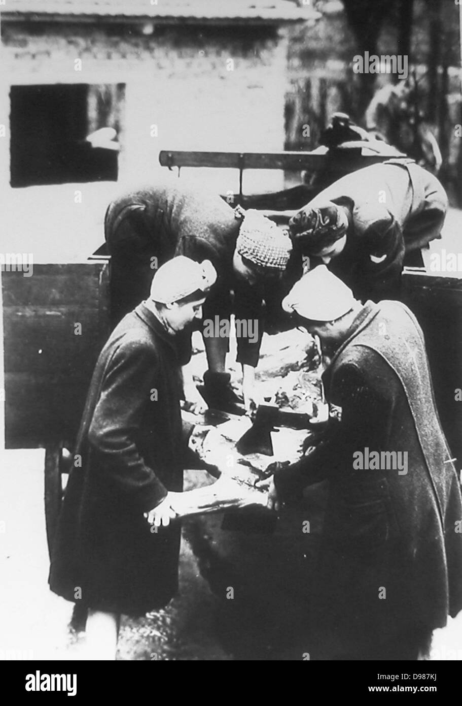 Female slave labourers in Poland under in Nazi occupation c1941. Stock Photo