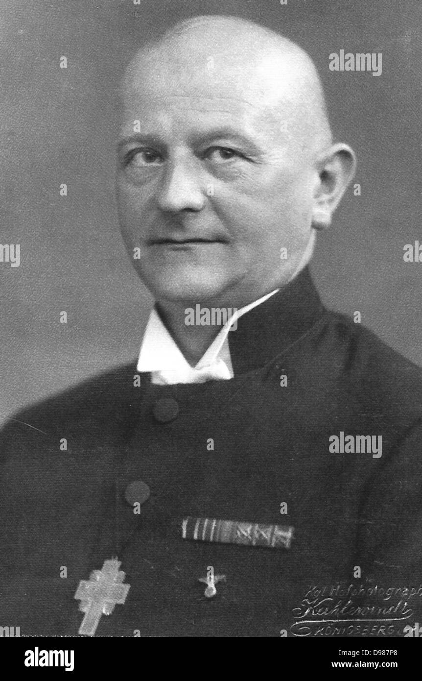 Ludwig Müller (1883-1945) German who headed the German Christians (Deutsche Christen) and later became leader of the Protestant Reich Church. He had been associated with Nazism since the 1920s. He supported a revisionist 'Christ the Aryan' and the purifying of Christianity of what he deemed 'Jewish corruption'. Stock Photo