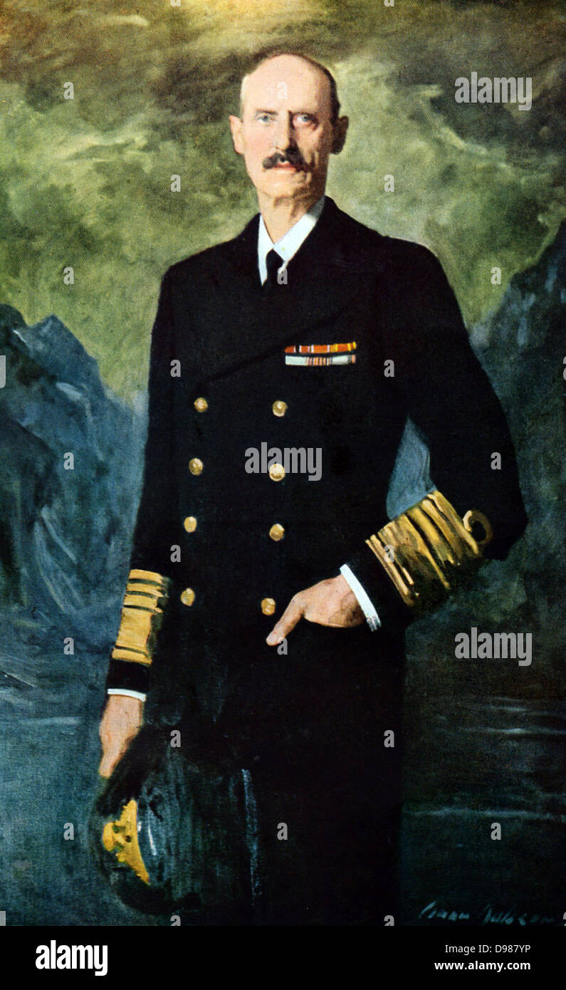 H.M. King Haakon VII of Norway (1872-1957). From the portrait by David Cowan Dobson (1894 – 1980), referred to as 'Cowan' Dobson ARBA (1919), RBA (1922), was a leading Scottish portrait artist who mainly worked in London. (Colour) Stock Photo