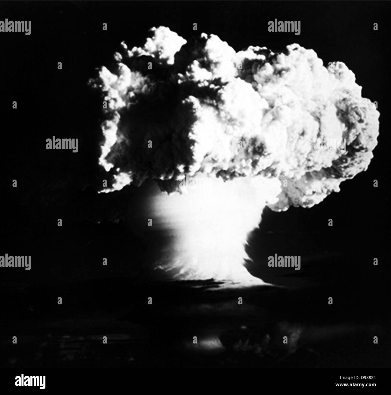 H-Bomb image taken during the course of an employee's official duties in 1952 Stock Photo