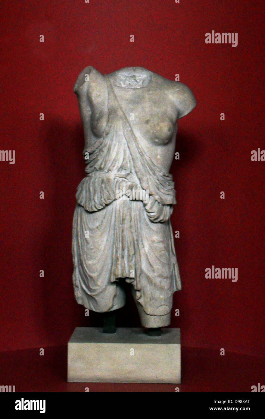 Roman statue of an amazon (legendary female warrior), 120-130 AD after an earlier greek version of the 5th century BC. Stock Photo