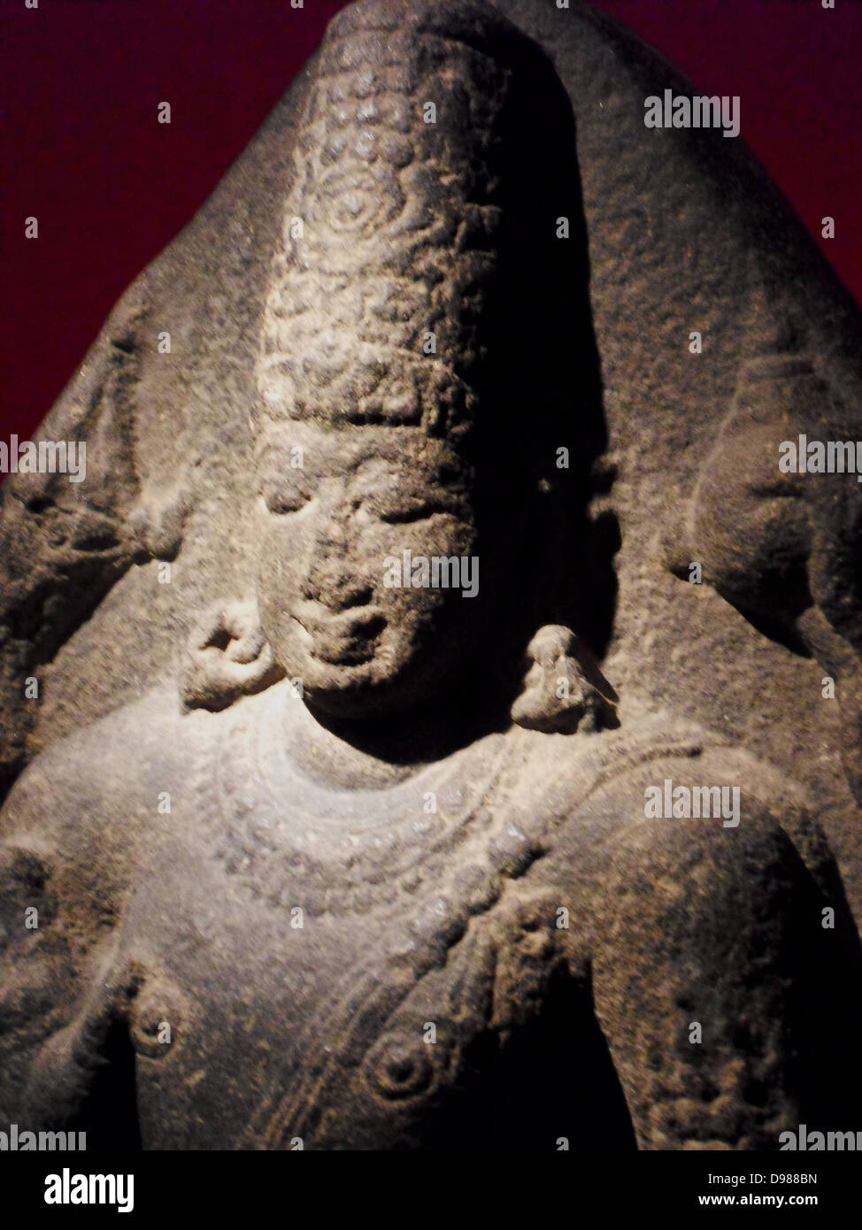 Granite statue of hindu god Vishnu, from Tamilnadu, India, circa 850