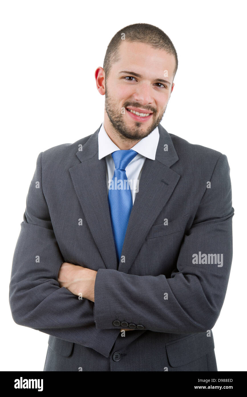 young business man portrait isolated on white Stock Photo - Alamy