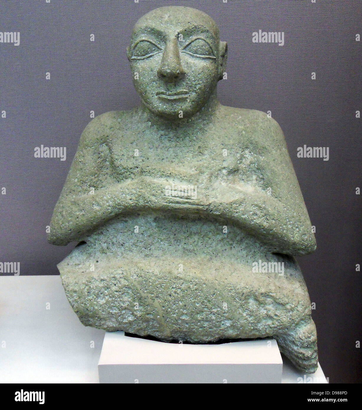 Stone statue of Kurlil From Tell al-'Ubaid, southern Iraq, Early Dynastic period, about 2500 BC. Found next to the Temple of Stock Photo
