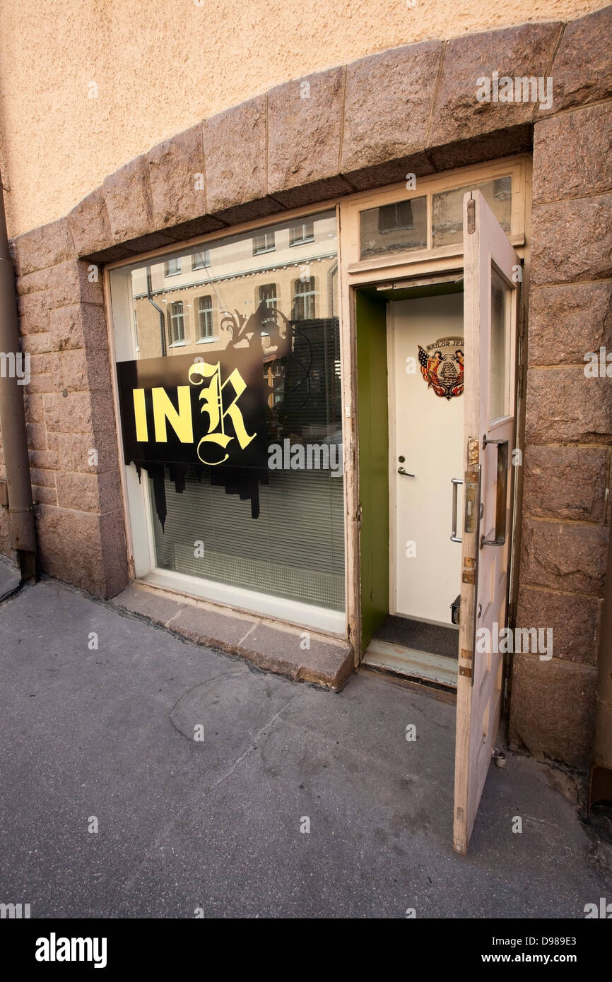 Helsink tattoo studio, Helsinki Finland Stock Photo - Alamy