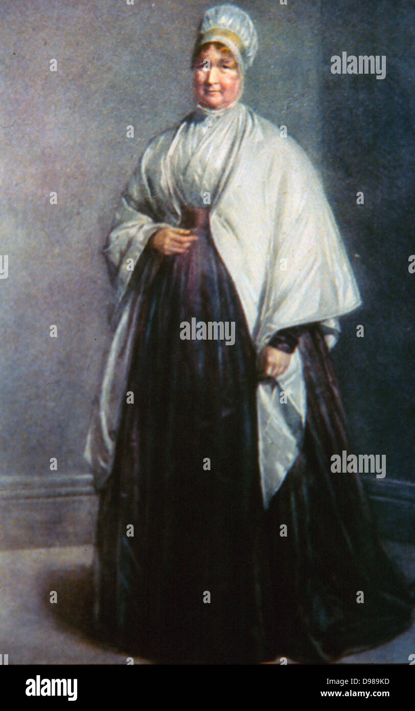 Elizabeth Fry (1780-1845) English Quaker social reformer. Stock Photo