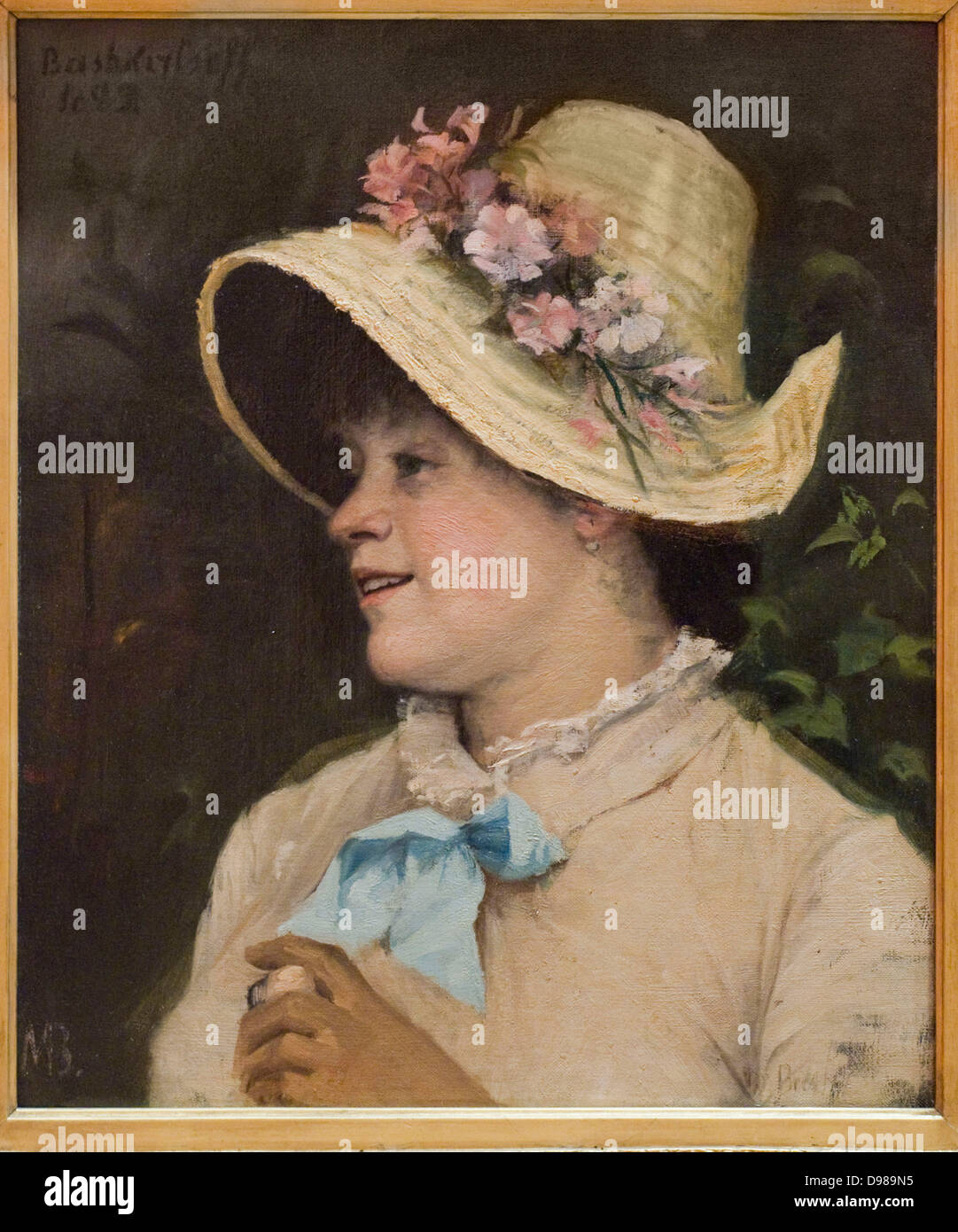 Marie Bashkitseff La Parisienne - Irma, modèle à l'academie Julian 1882 Oi on canvas Petit Palais Museum - Paris Stock Photo