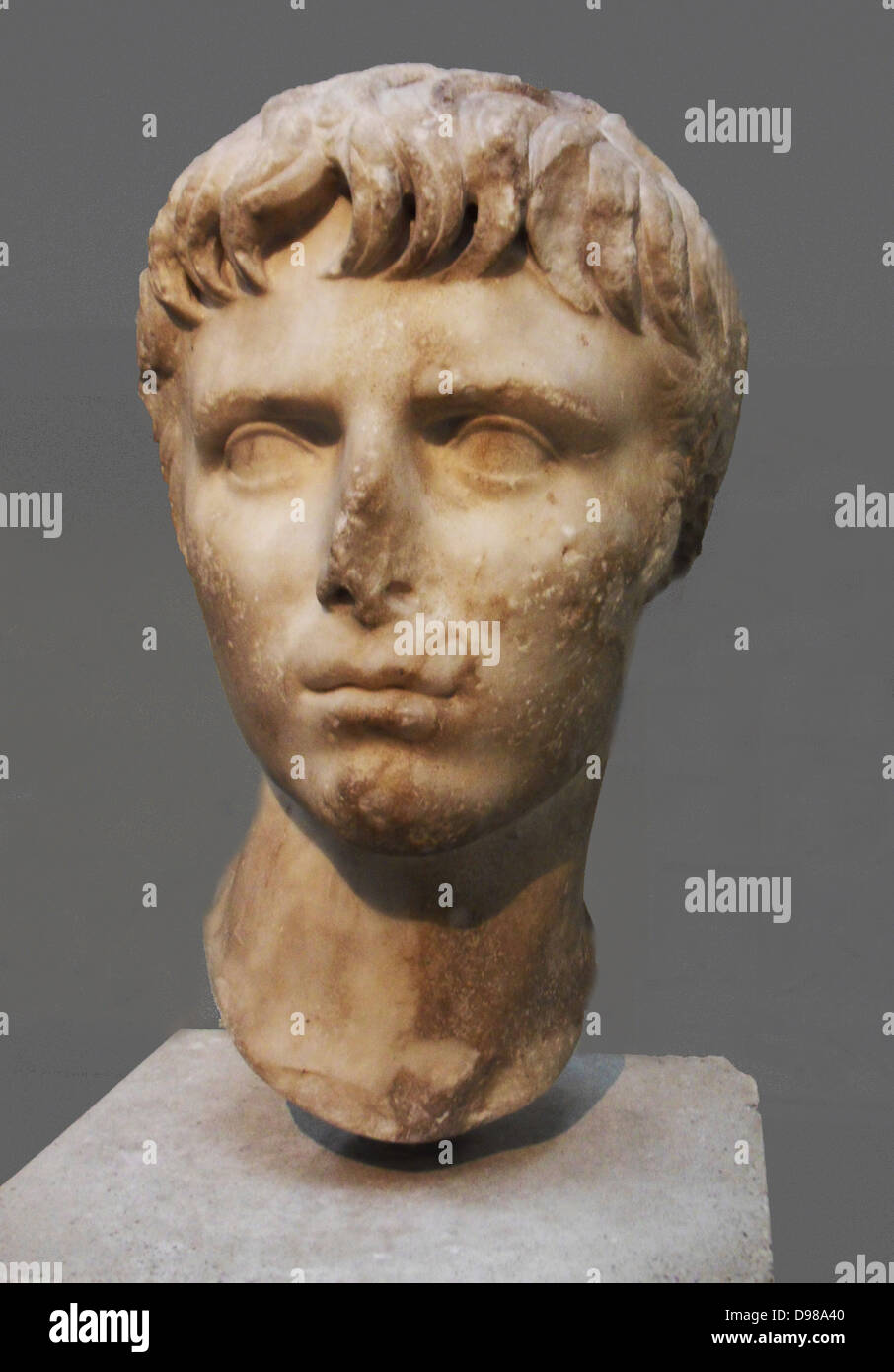 Marble head of Gaius Caesar (20BC - AD 4), Roman, eldest son of Julia ...