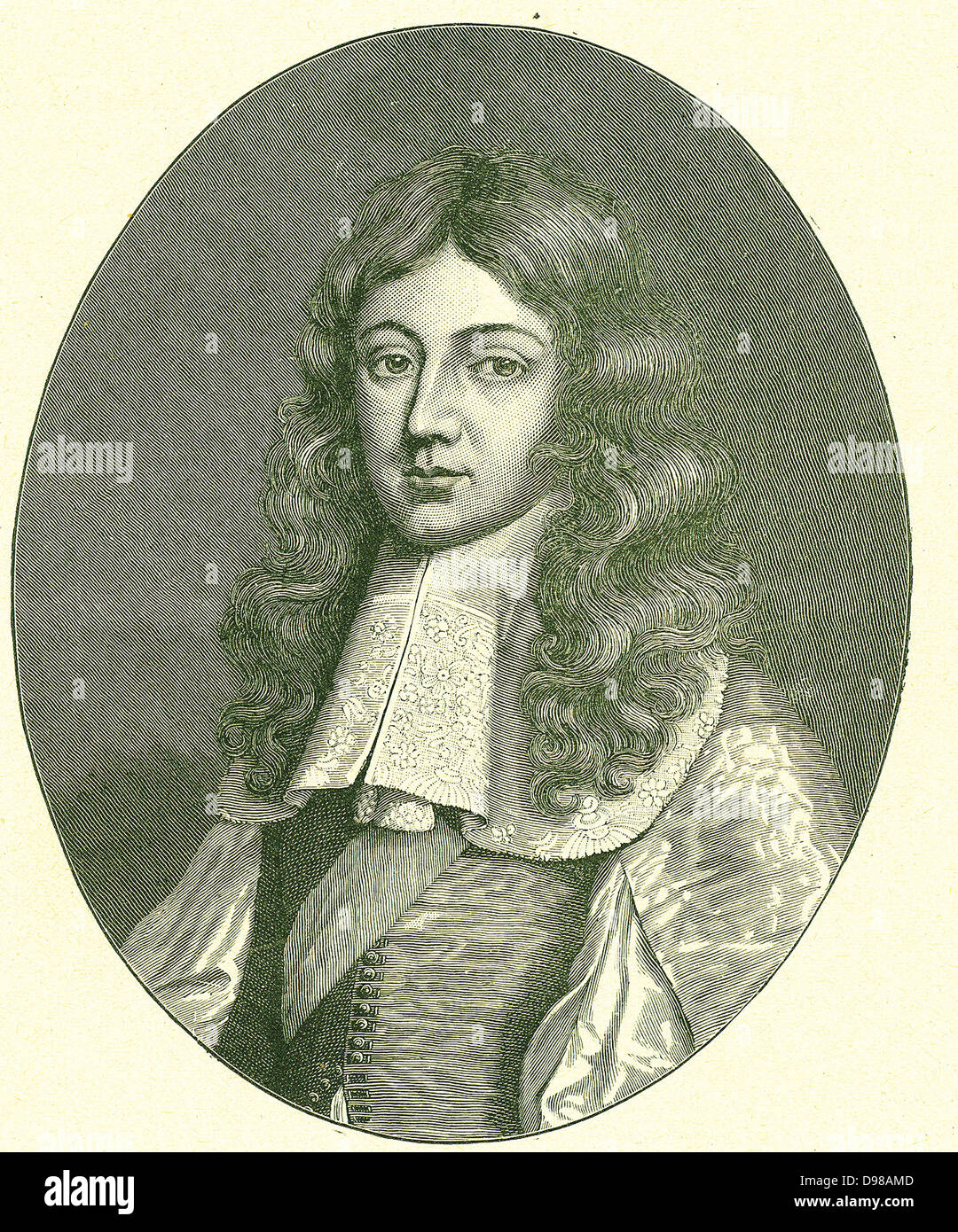 James, Duke of Monmouth (1649-1685) illegitimate son of Charles II and Lucy Walter. On his father's death he claimed the throne. After the failure of the Monmouth Rebellion he was executed on Tower Hill, London. Stock Photo