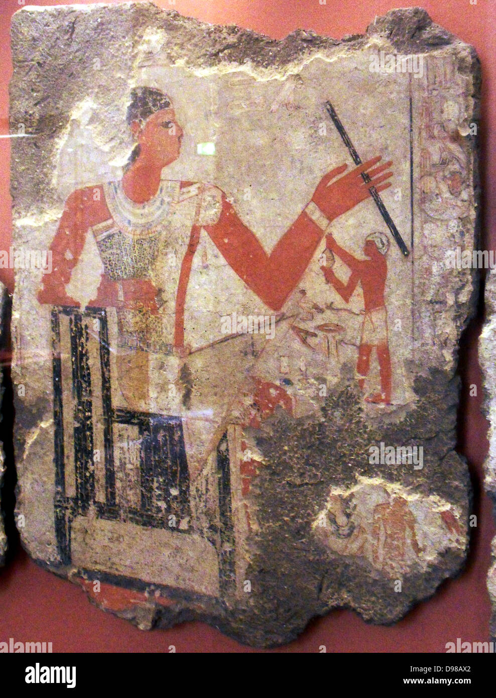 Tomb paintings Metchetchi to 2350 BC (early 6th dynasty) at Saqqara? Mud plaster and painted Stock Photo
