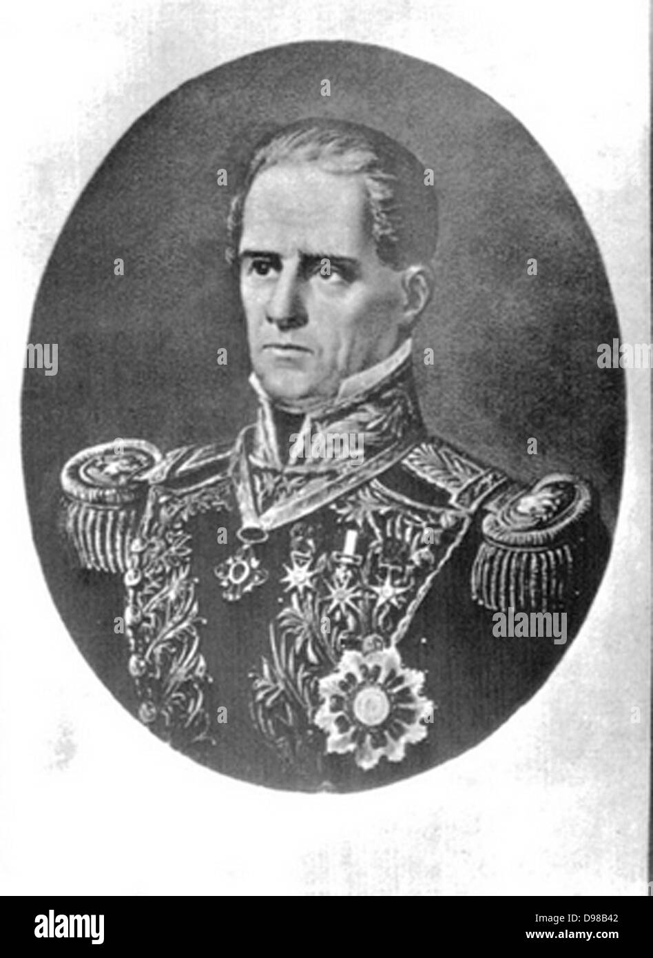 Antonio López de Santa Anna (1794-1876) Mexican soldier and political leader. In 1822 he declared his loyalty to Augustin de Iturbide and the Republican movement. President of Mexico seven non-consecutive times in 22 years beginning in 1833. Stock Photo