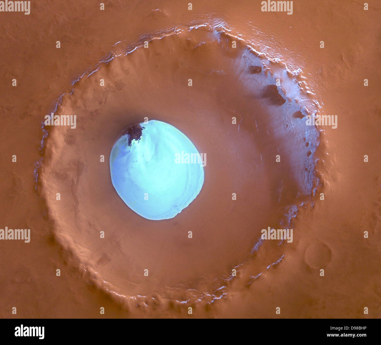 ice on the surface of the planet Mars Stock Photo