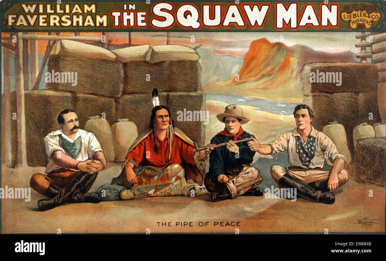 William Faversham in The squaw man or Squaw man C1905. Stock Photo