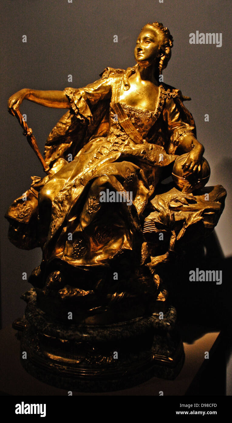 Empress of Russia Catherine the Great (contemporary gilded sculpture by