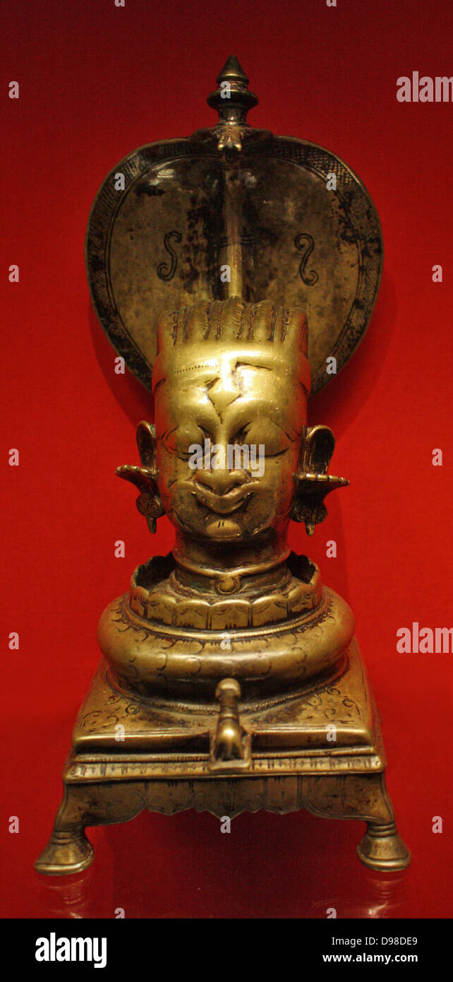 Shivalinga shrine, brass, cast in three sections, Maharashtra ...