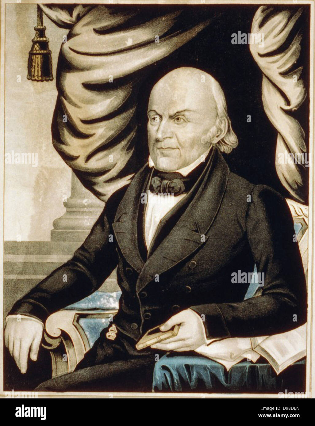 John Quincy Adams (1767-1848) American diplomat and Sixth President of the United States of America 1825-1829. Currier & Ives lithograph. Stock Photo