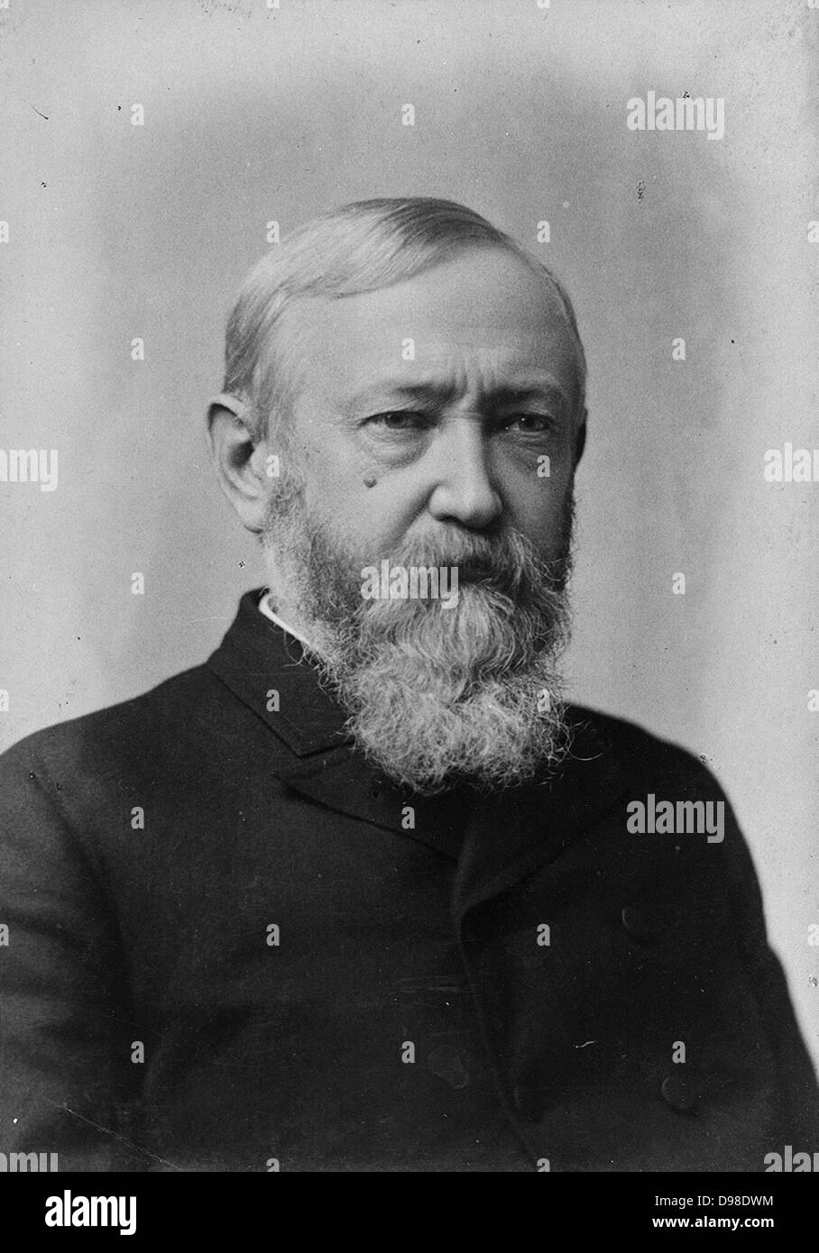 Benjamin Harrison (1833-1901) 23rd President of the USA (1889-1893). Half-length portrait photograph. Stock Photo