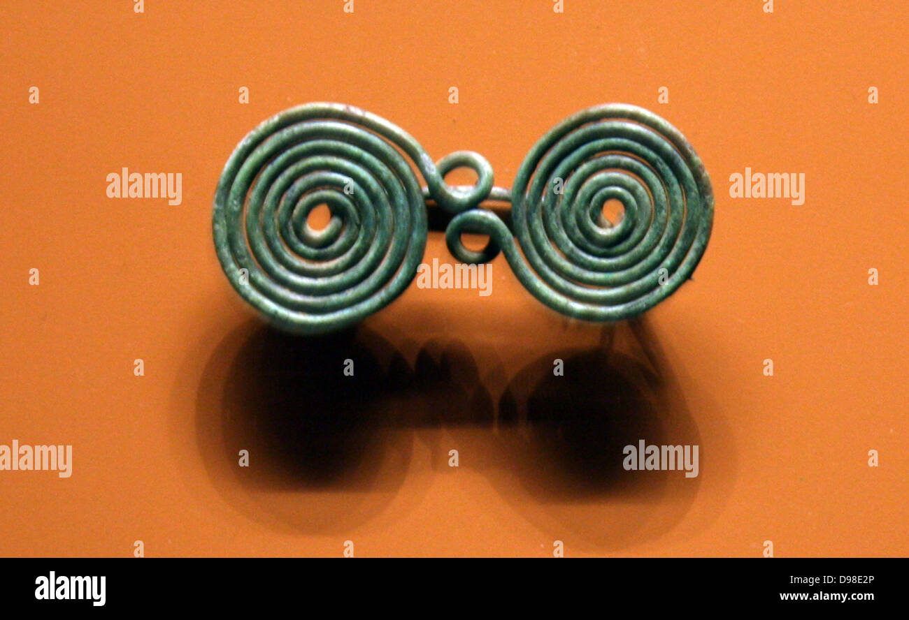 Spiral brooches from the Iron Age Stock Photo Alamy