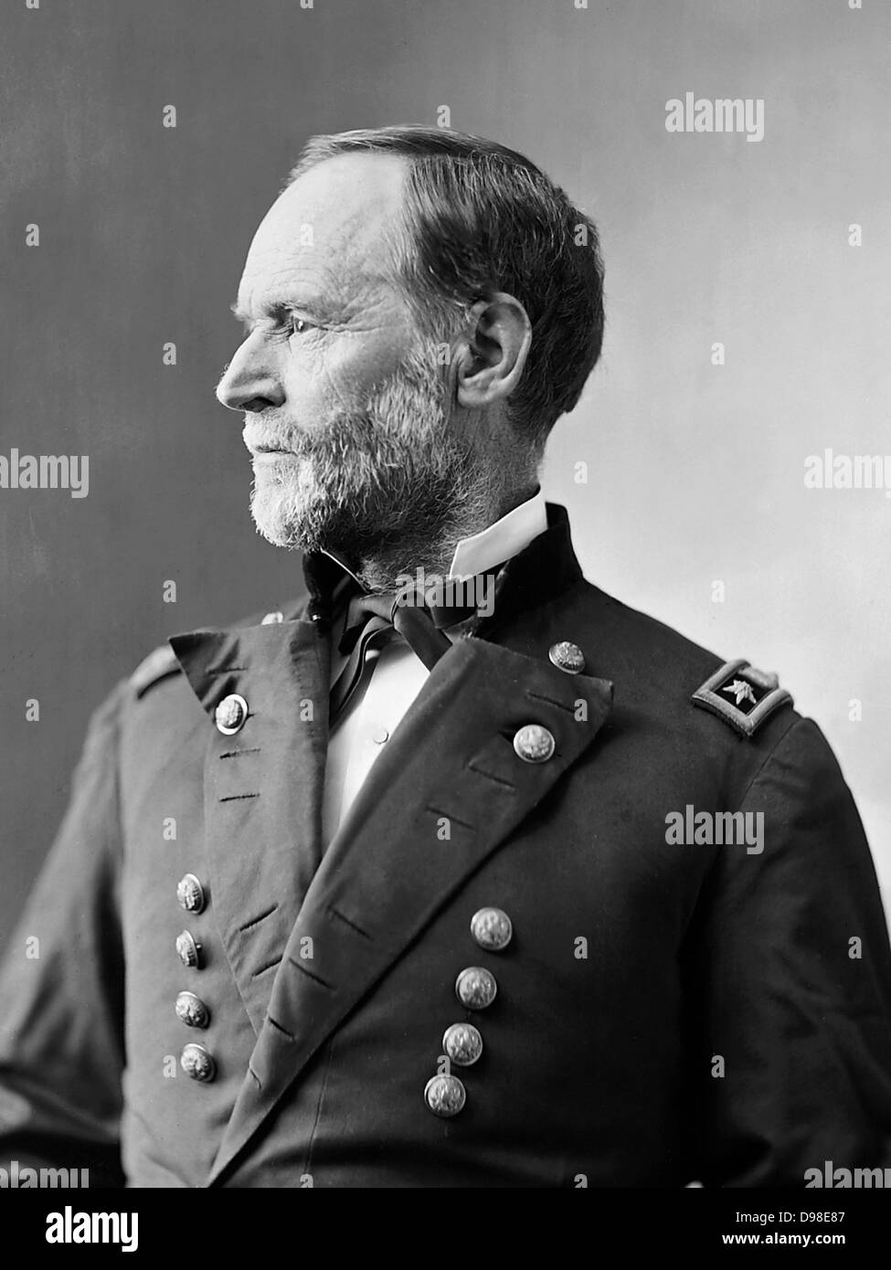 William Tecumseh Sherman (1820-1891) American soldier and businessman. During the American Civil War (1861-1865) he served as a General in the Union army. Outstanding strategist who conducted total war against the Confederate States. Stock Photo