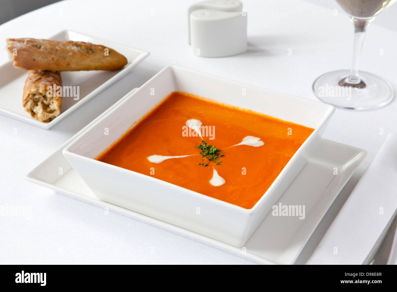 Cream Of Tomato Soup Stock Photo