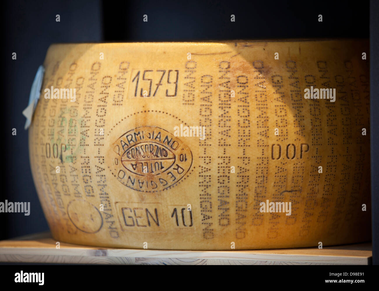 Wheel Of Parmesan Cheese Stock Photo