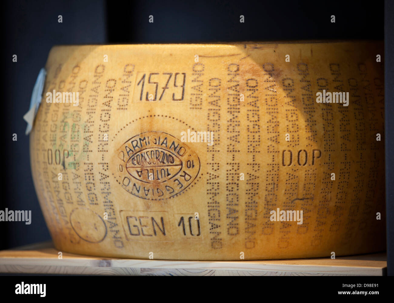 Wheel Of Parmesan Cheese Stock Photo Alamy