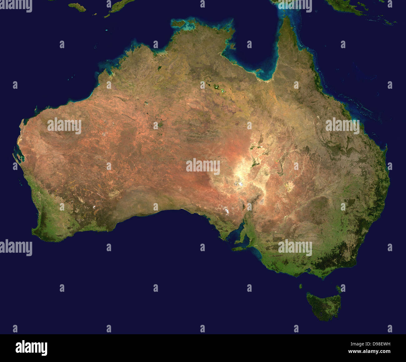 Composite satellite photograph of Australia. Stock Photo
