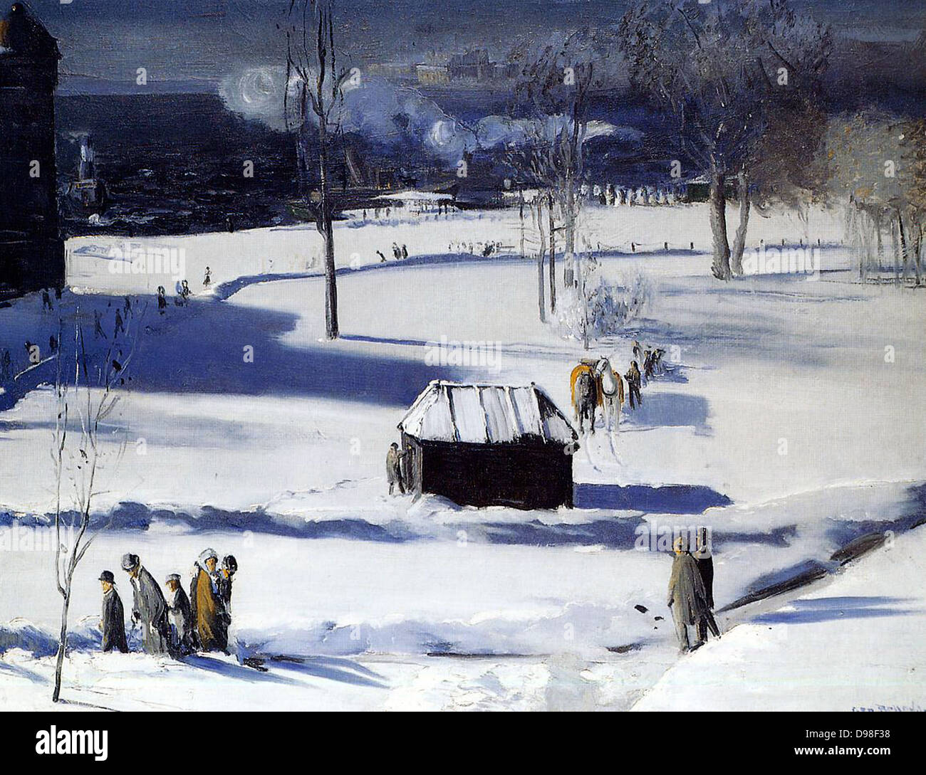 George Wesley Bellows, American (Ashcan School) Painter, 1882-1925.'Blue Snow, the Battery' 1910 Stock Photo