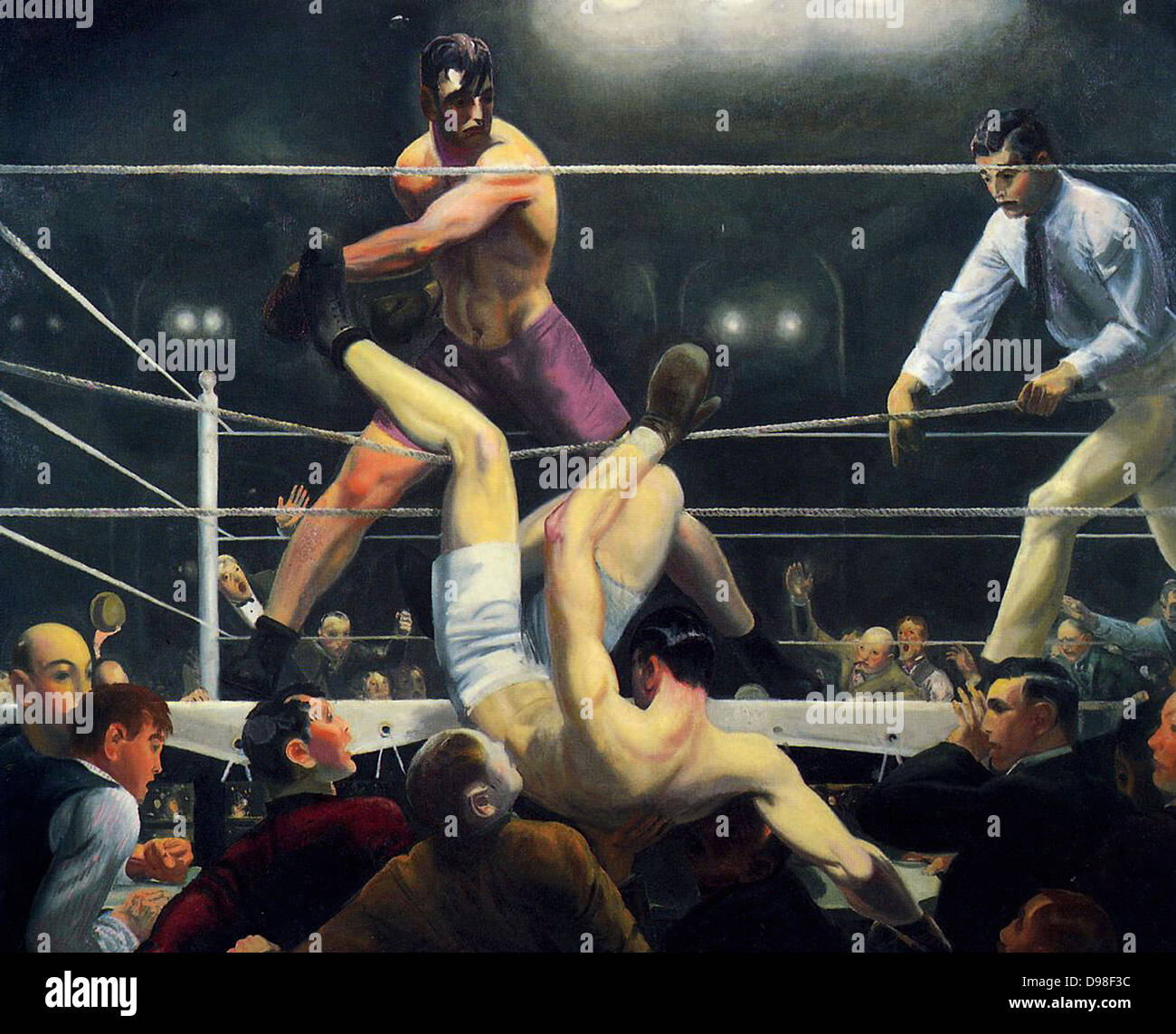 George Wesley Bellows, American (Ashcan School) Painter, 1882-1925. 'Dempsey and Firpo' 1924 Stock Photo