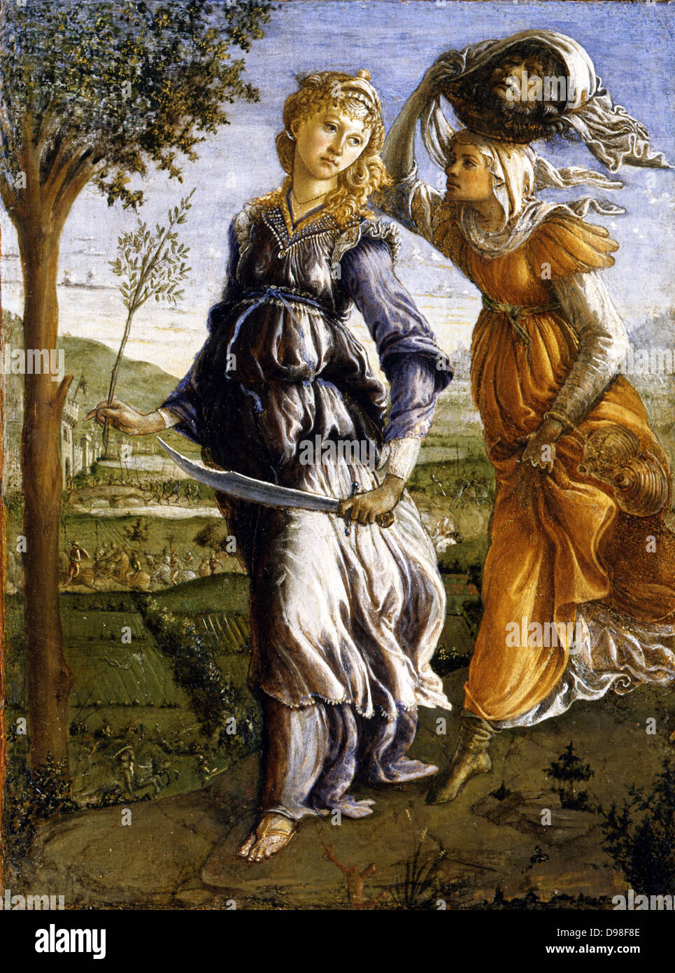 Sandro Botticelli, 1445 – 1510), Florentine, Italian painter. Il ritorno di Giuditta a Betulia (The Return of Judith to Betulia), 1470 Stock Photo