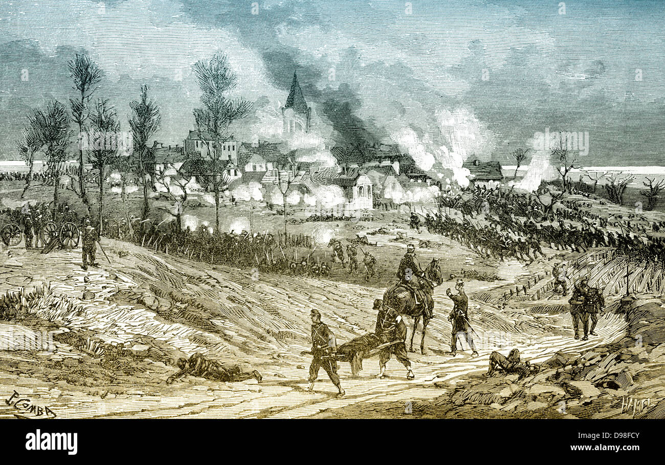 Historic drawing, Battle of Amiens or Bataille de VillersBretonneux